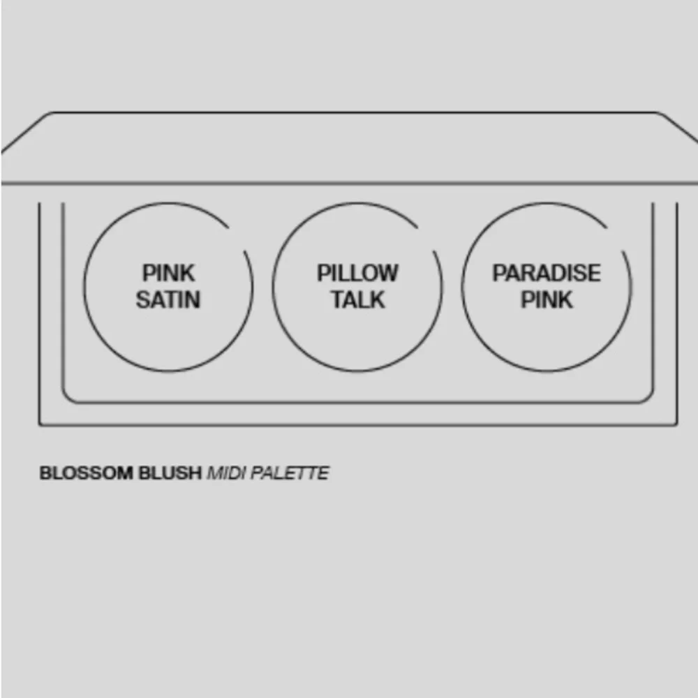 OFRA MIDI Palette Blossom Blush Pink Satin, Pillow Talk, Paradise Pink